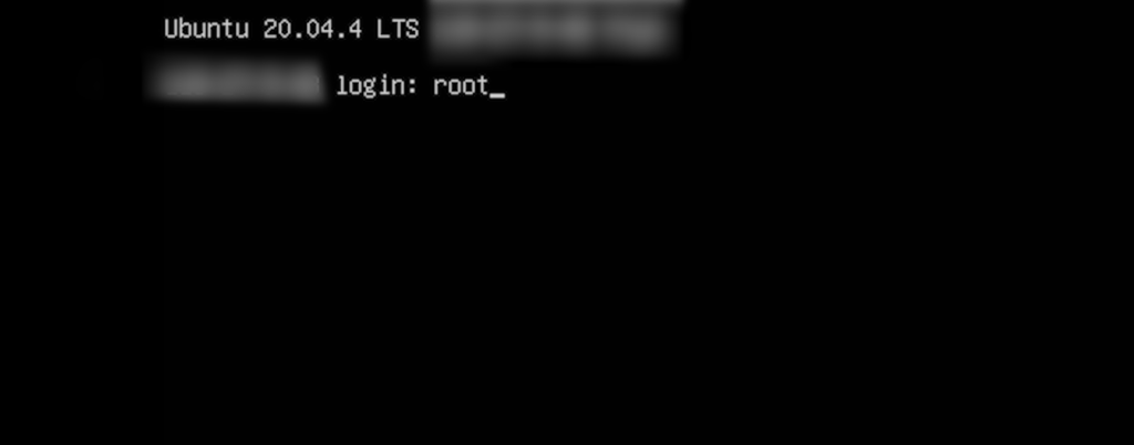 「login」と表示されたところに「root」と入力